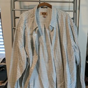 4XLT striped casual button-up